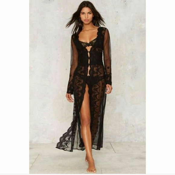 Nasty Gal Other - Nasty Gal "Rosaline" Mesh Robe